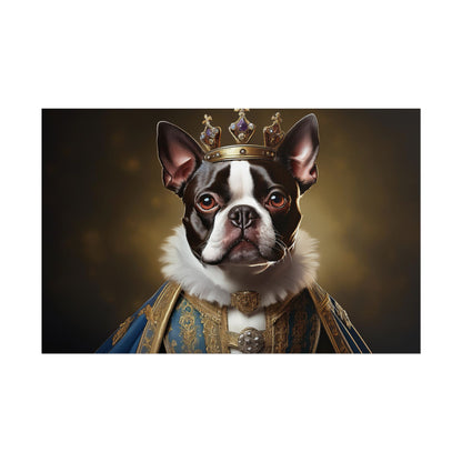 Boston Terrier Renaissance Dog Portrait Art Print, Wall Decor Gift, Animal Lover Home Decor, Dog Wall Art