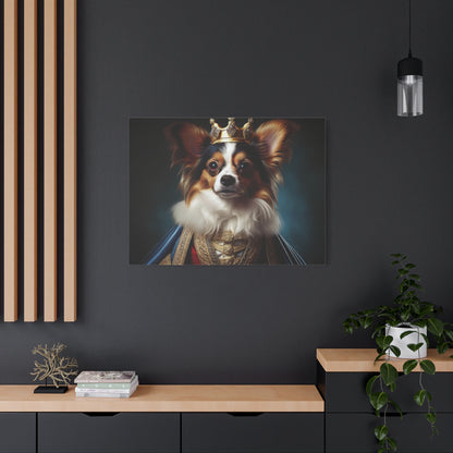 Papillon Pet Portrait Renaissance on Canvas, wall art, wall print, dog portrait, dog art