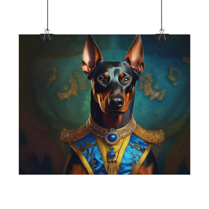 Doberman Pinscher Renaissance  Dog Pet Portrait Print | Wall Art | Wall Print | Dog Art