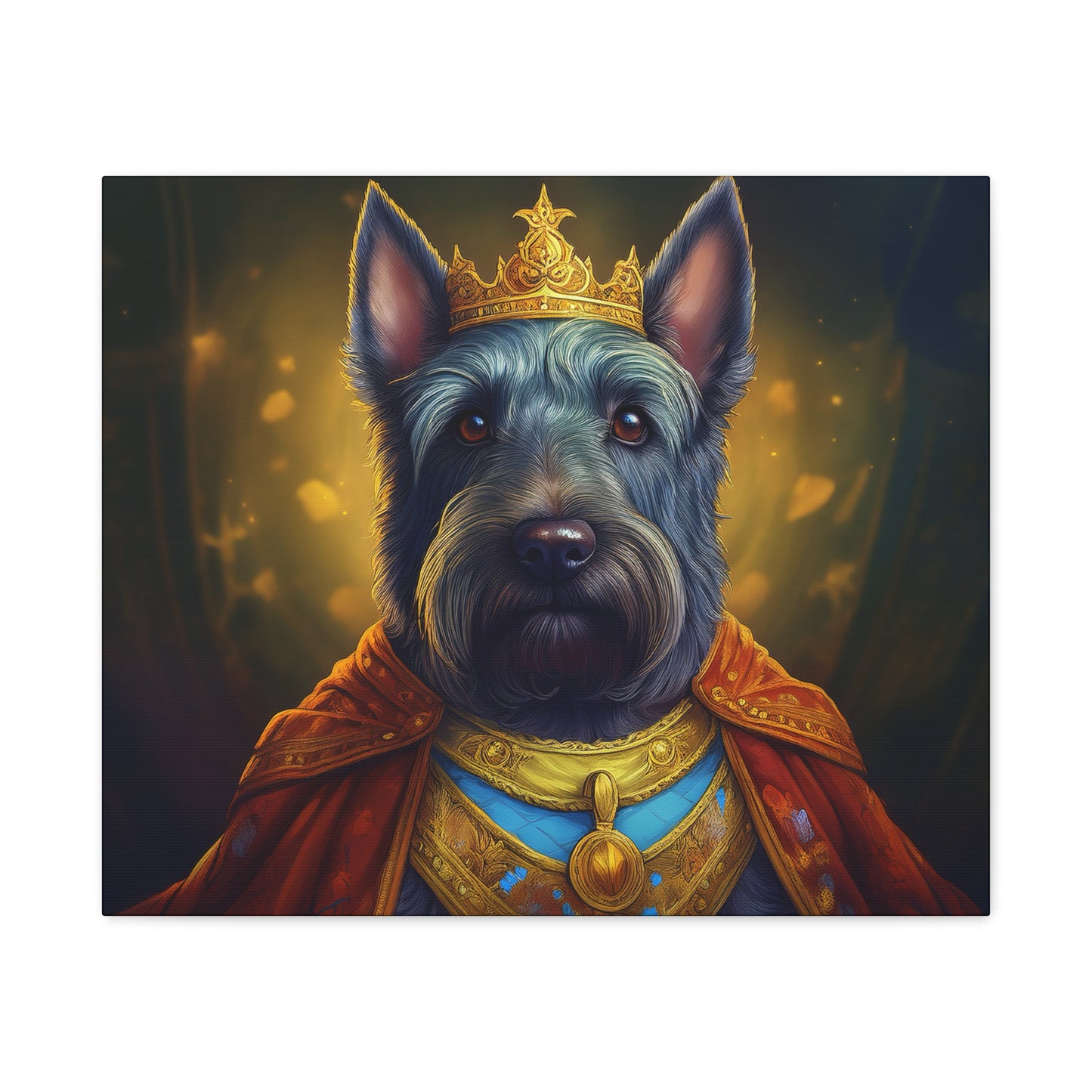 Scottish Terrier Renaissance Pet Portrait on Canvas | Wall art, wall print, dog portrait, dog art