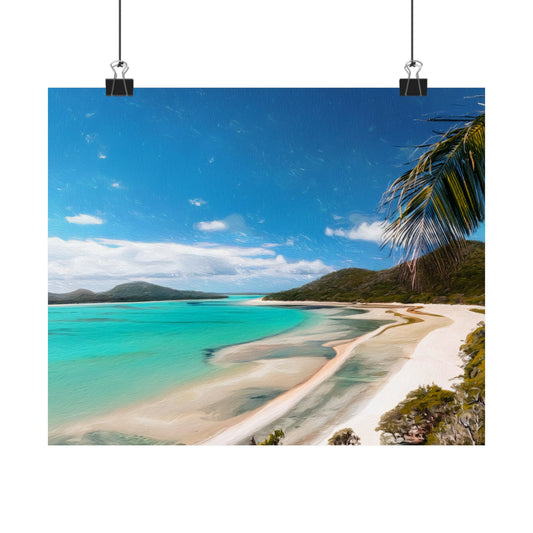 Whitehaven Beach Australia Coastal Print | Style 1 | Wall Art | Wall Print