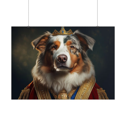 Australian Shepherd Dog Renaissance Pet Portrait Print | Wall Art | Wall Print
