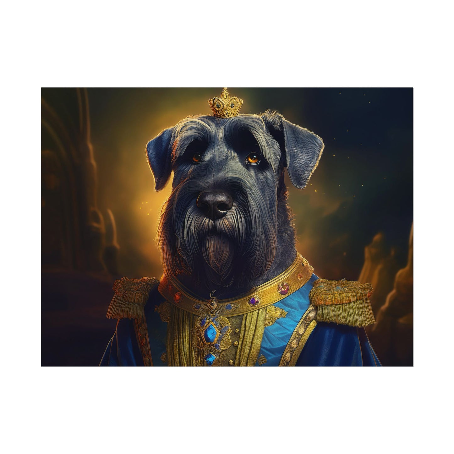Giant Schnauzer Pet Renaissance Portrait Print, Dog Lover Wall Print | Wall Art | Wall Print