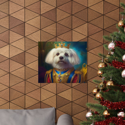 Maltese Renaissance Dog Portrait Wall Print | Art Print | Wall Decor | Dog Wall Art