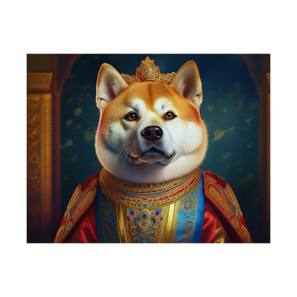Akita Renaissance Dog Pet Portrait Art Print,  Dog Lover Wall Art, Animal Artwork, Canine Decor, Dog Memorial Gift