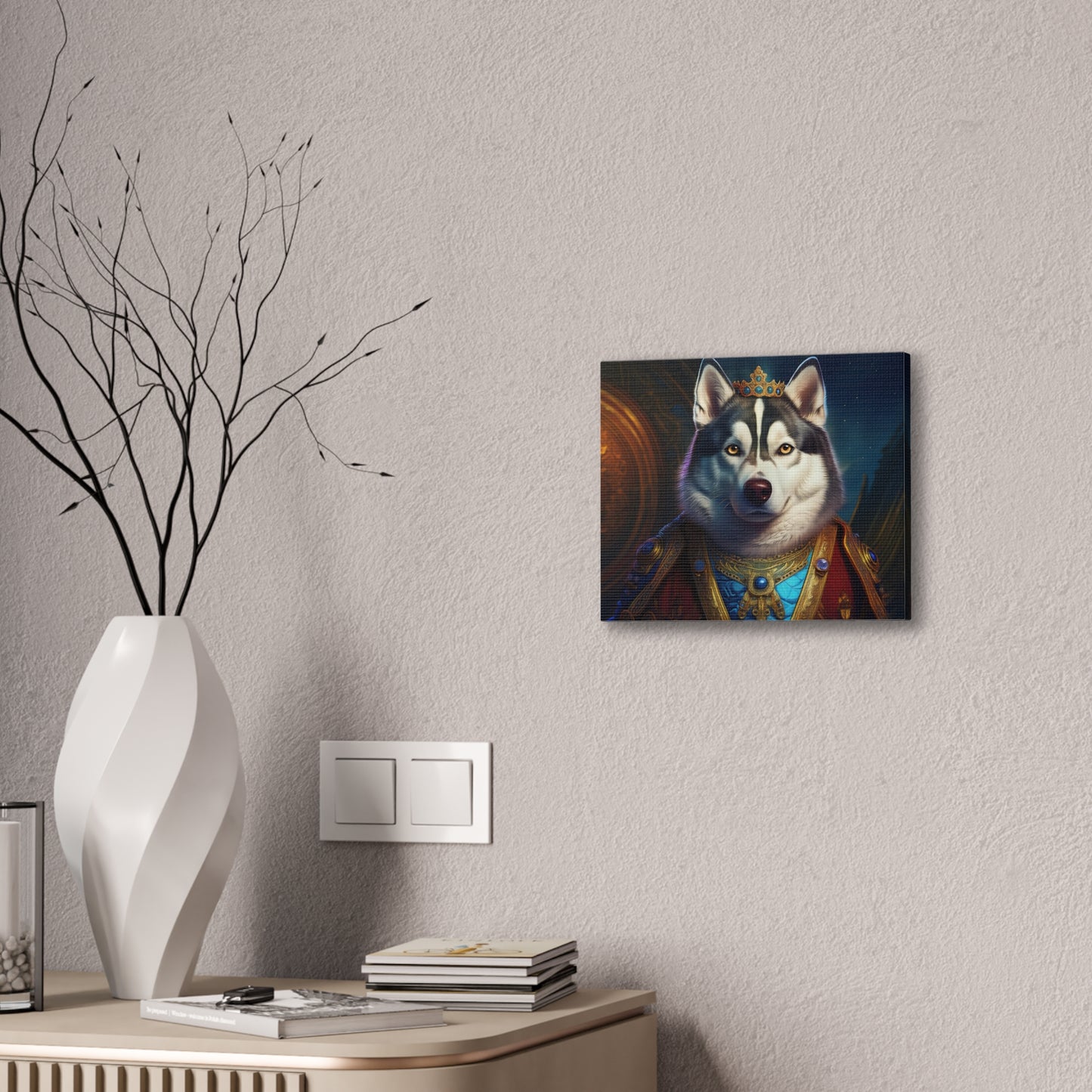 Siberian Husky Renaissance Pet Portrait on Canvas, wall art, wall print, dog portrait, dog art