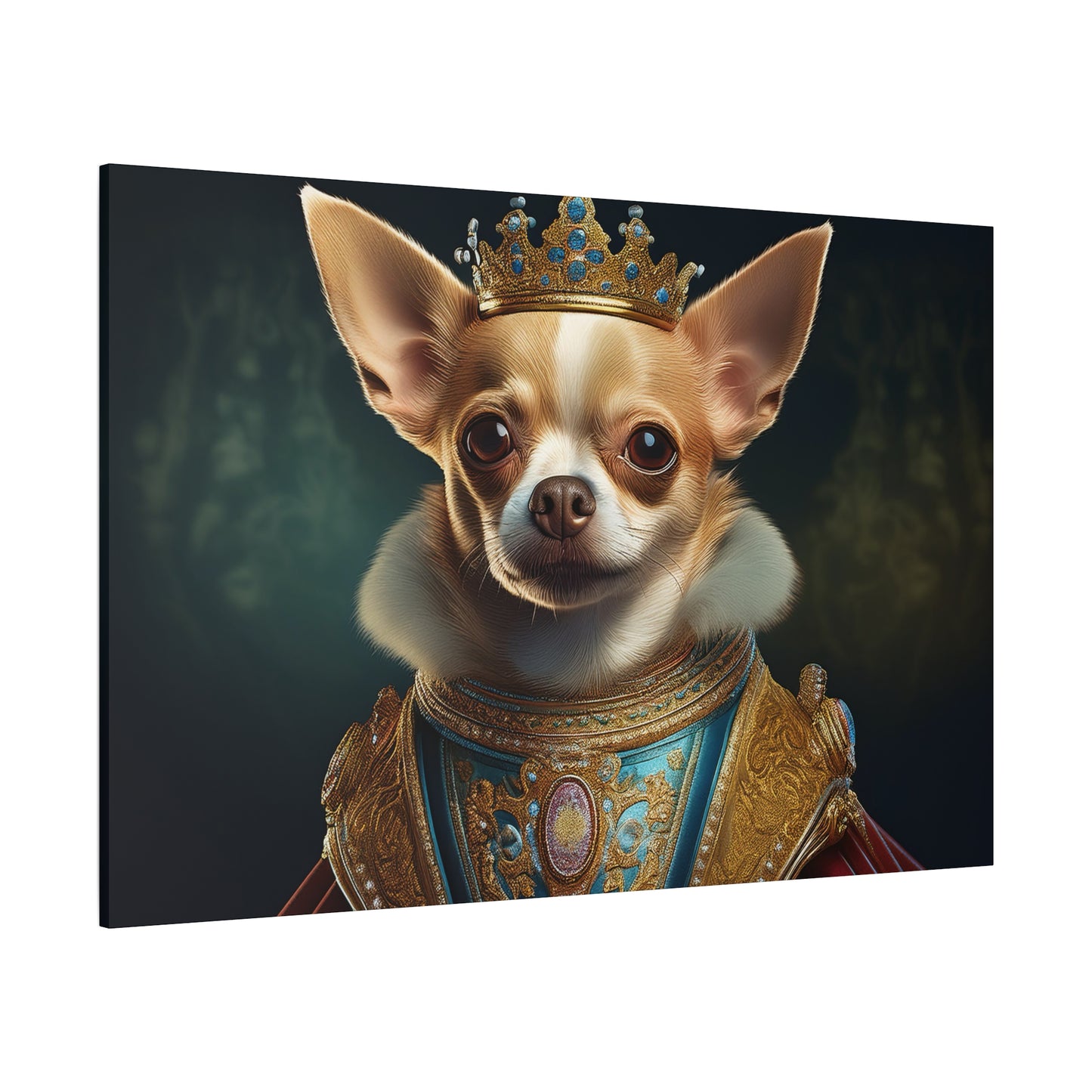 Chihuahua Renaissance Pet Portrait on Canvas | Wall art | Wall print | Dog art