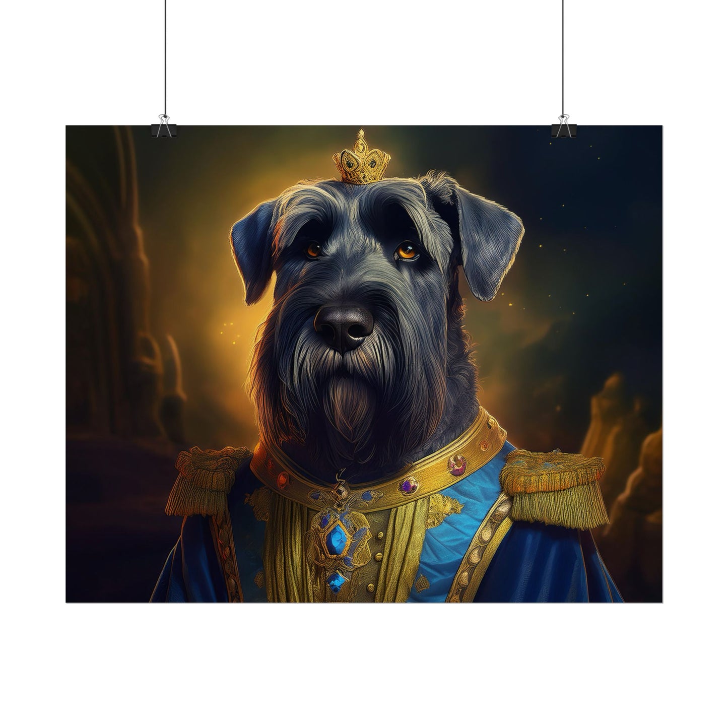 Giant Schnauzer Pet Renaissance Portrait Print, Dog Lover Wall Print | Wall Art | Wall Print
