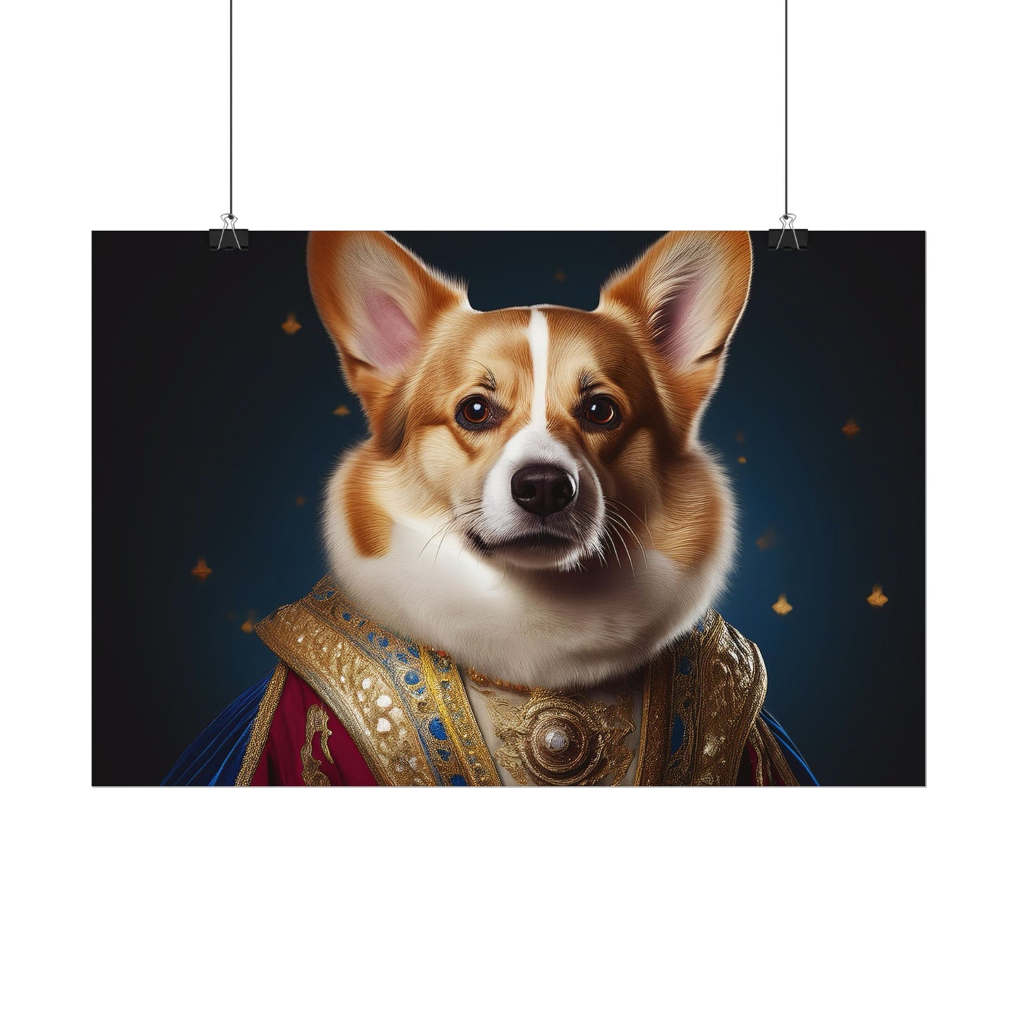 Pembroke Welsh Corgi Renaissance Pet Portrait Print | Wall Art | Wall Print | Dog Art