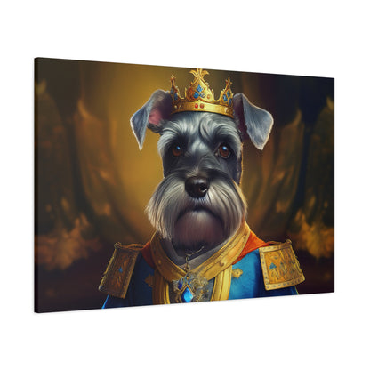 Miniature Schnauzer Renaissance Pet Portrait on Canvas | wall art | wall print | dog art