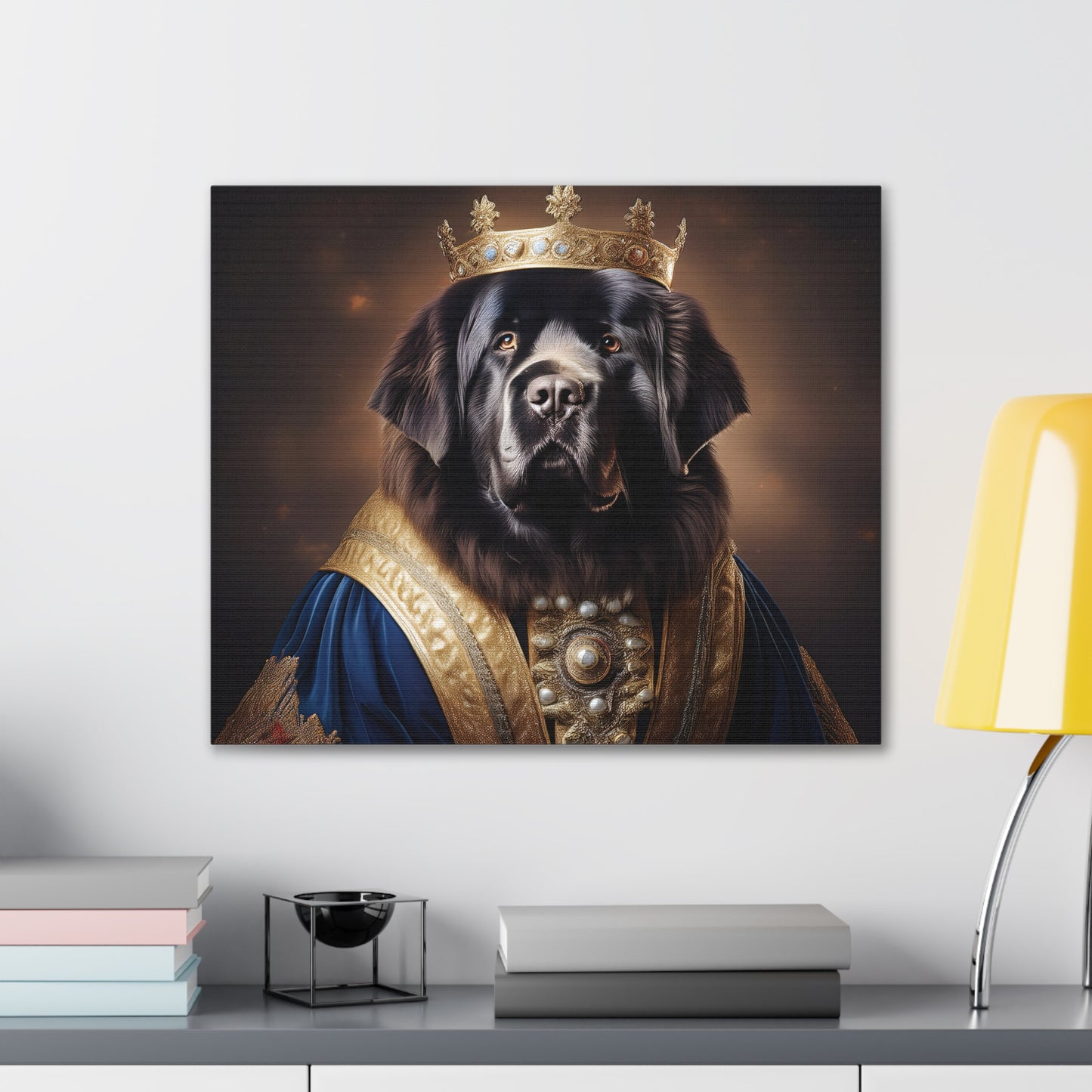 Newfoundland Renaissance Pet Portrait on Canvas | wall art | wall print