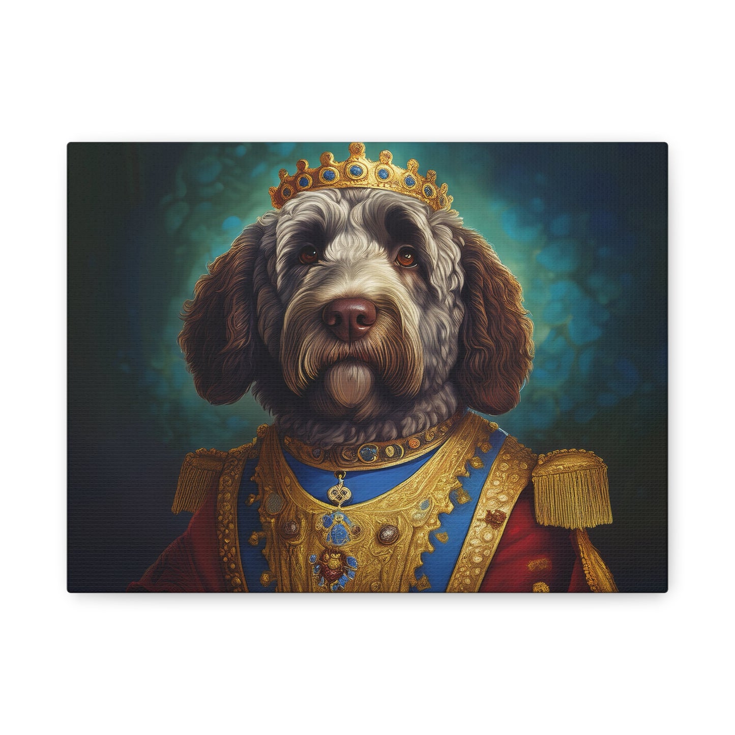 Portuguese Water Dog Renaissance Pet Portrait on Canvas | wall art | wall print