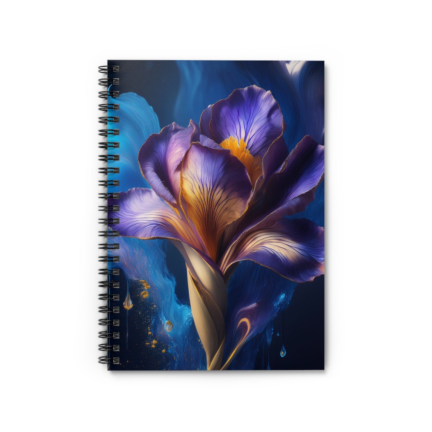 Abstract Iris 4 Floral Spiral Notebook, journaling, notes, diary, sketchbook