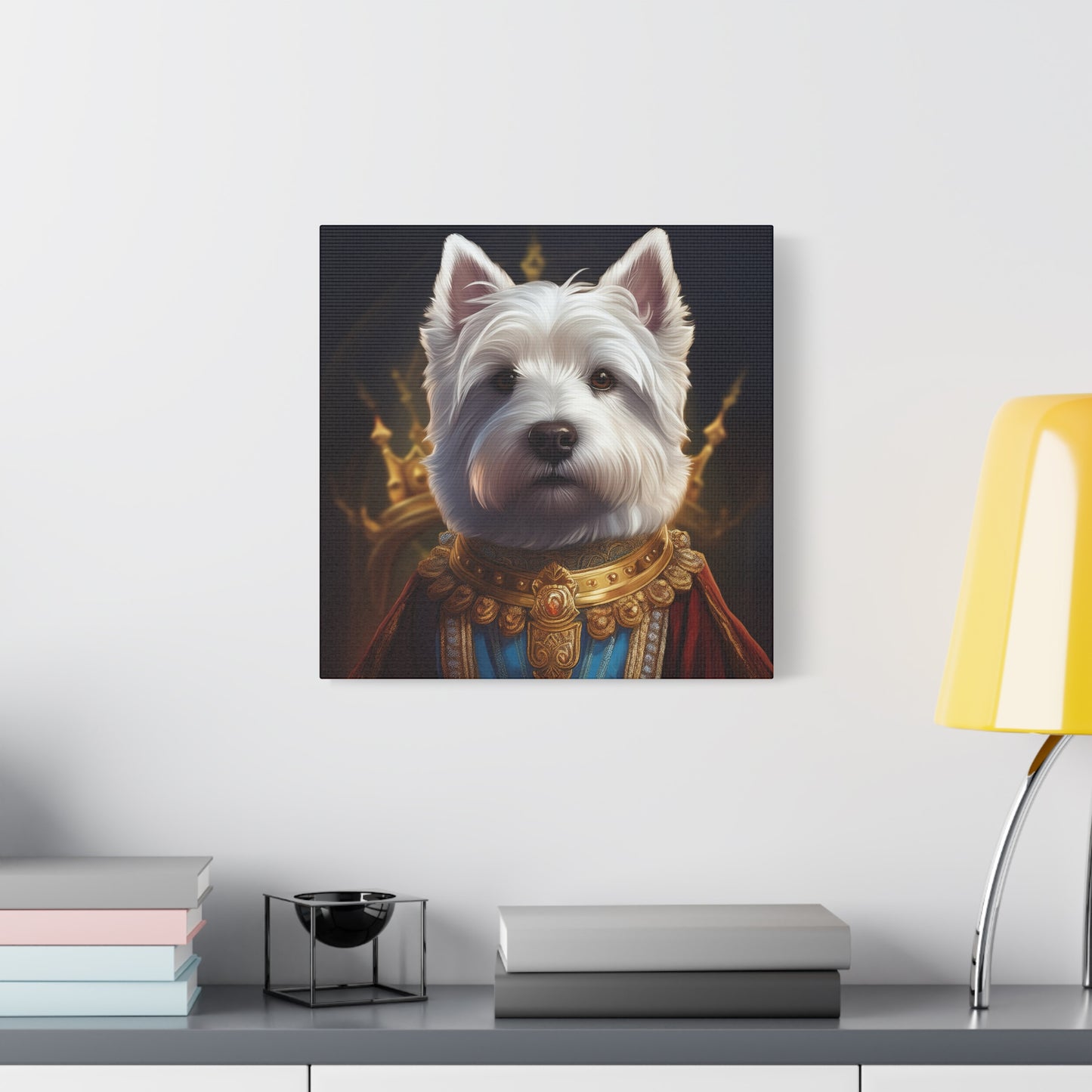 West Highland White Terrier Pet Portrait Renaissance - Canvas, wall art, wall print, dog portrait, dog art
