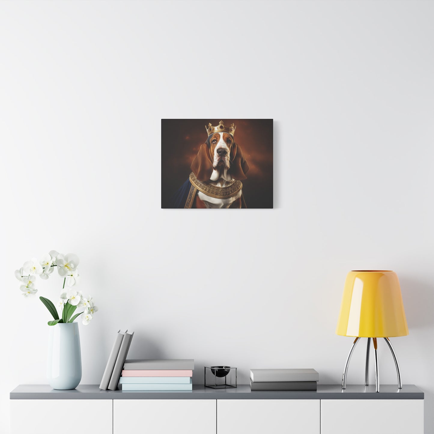 Bassett Hound Renaissance Pet Portrait on Canvas | Wall art | wall print | Dog Art