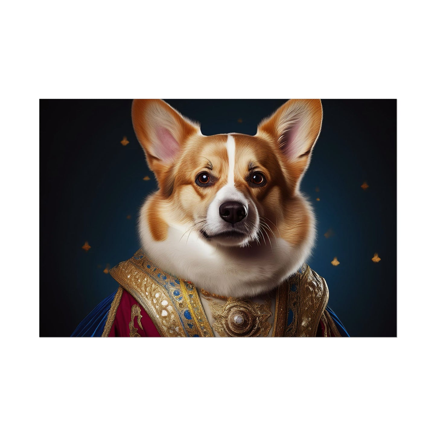 Pembroke Welsh Corgi Renaissance Pet Portrait Print | Wall Art | Wall Print | Dog Art
