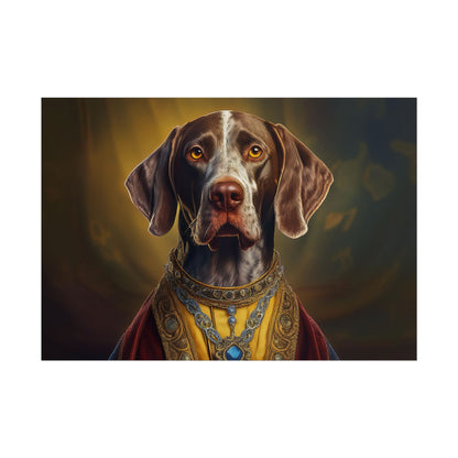 German Shorthaired Pointer Dog Renaissance Pet Portrait, Art Print, Animal Lover gift, Dog Wall Art, wall prints, wall art