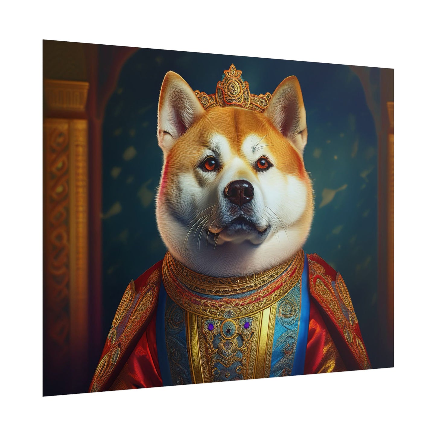 Shiba Dog Renaissance Portrait Print,  Art Print, Wall Decor Gift, Animal Lover Home Decor, wall prints, wall art