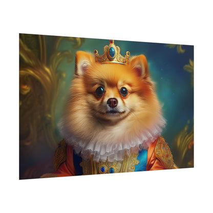 Pomeranian Renaissance Dog Portrait Art Print, Wall Decor Gift, Animal Lover Home Decor, Dog Wall Art