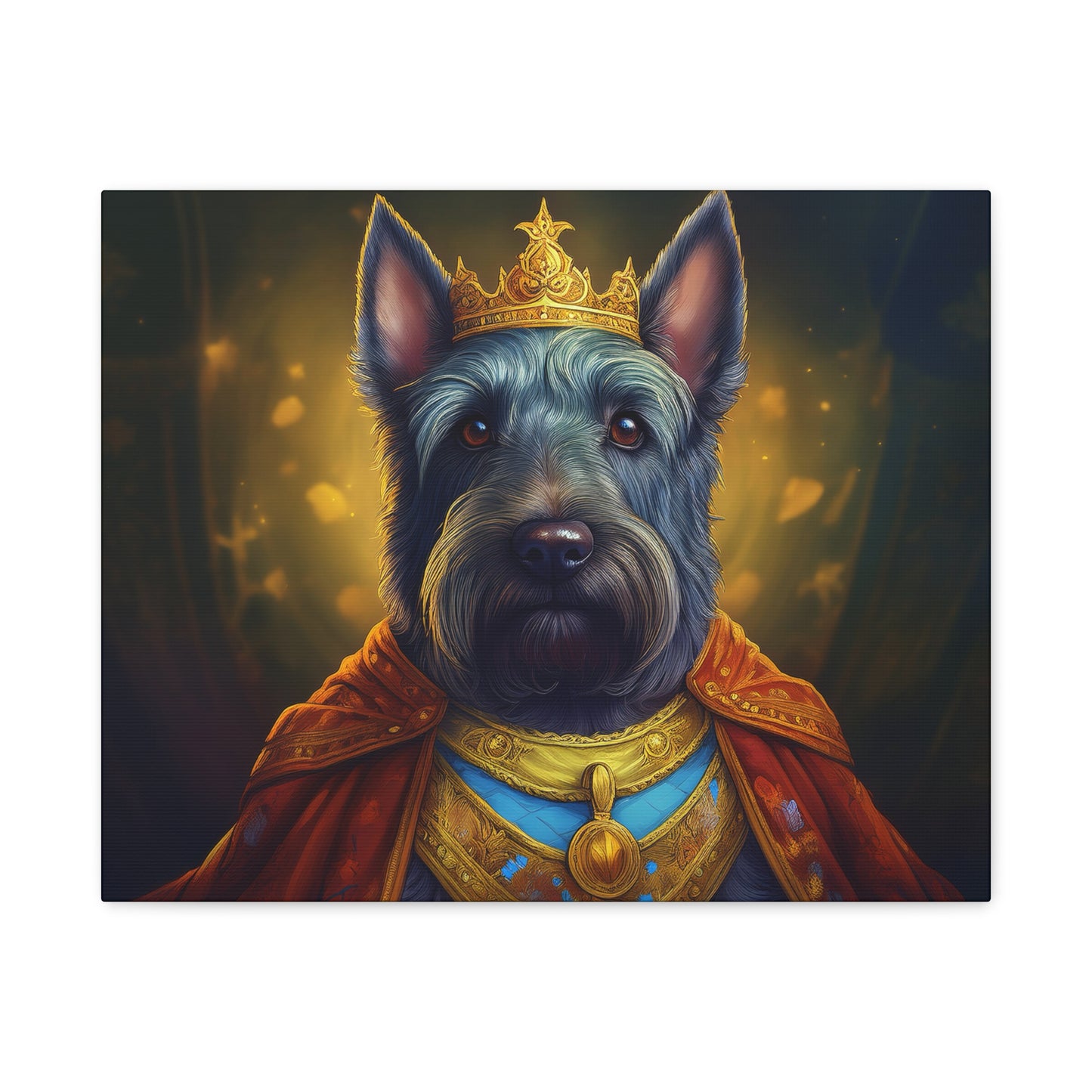 Scottish Terrier Renaissance Pet Portrait on Canvas | Wall art, wall print, dog portrait, dog art
