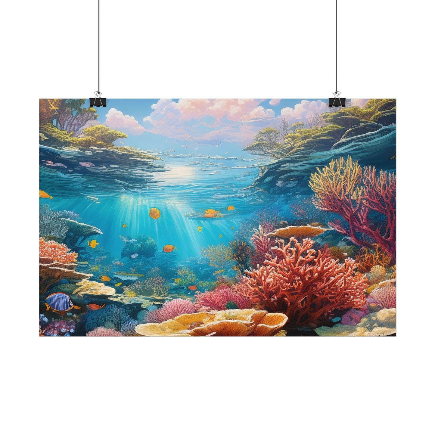 Great Barrier Reef  Australia Coastal Print | Style 3 | Wall Art | Wall Print
