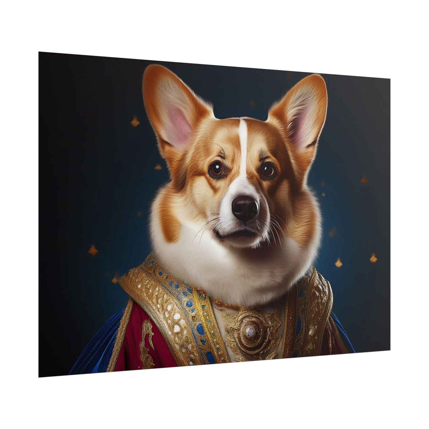 Pembroke Welsh Corgi Renaissance Pet Portrait Print | Wall Art | Wall Print | Dog Art