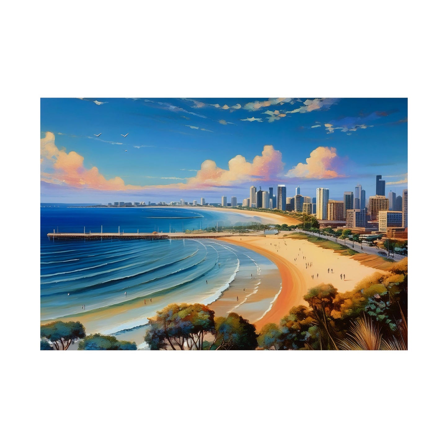St Kilda Beach Australia Coastal Print | Style 1 | Wall Art | Wall Print