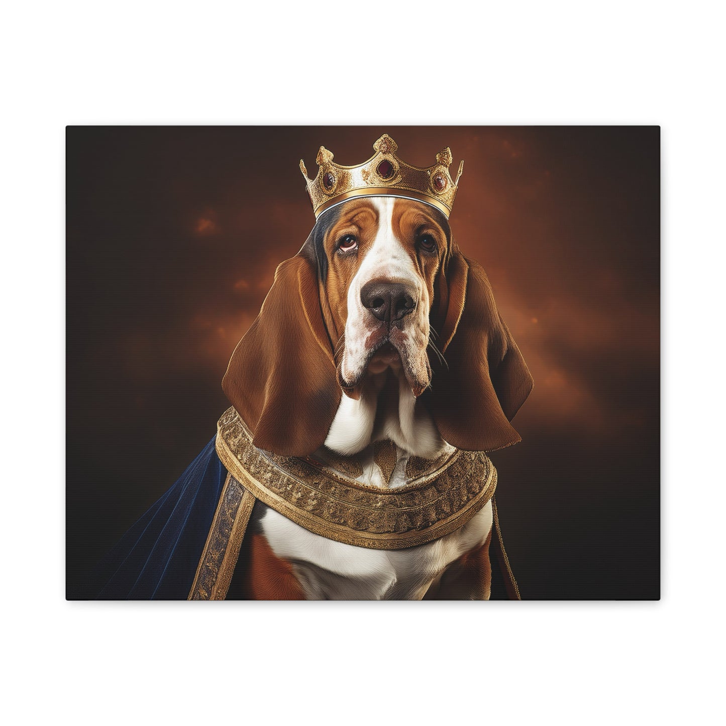 Basset Hound Renaissance Pet Portrait on Canvas | Wall art | wall print | Dog Art