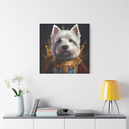 West Highland White Terrier Pet Portrait Renaissance - Canvas, wall art, wall print, dog portrait, dog art