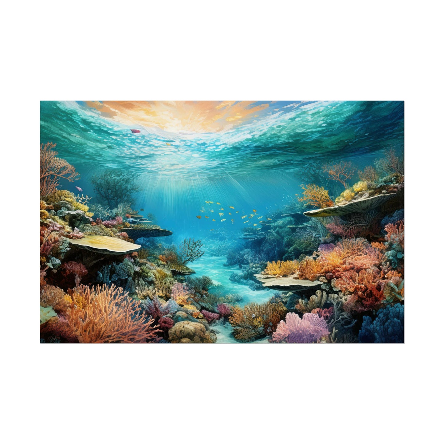 Great Barrier Reef  Australia Coastal Print | Style 2 | Wall Art | Wall Print