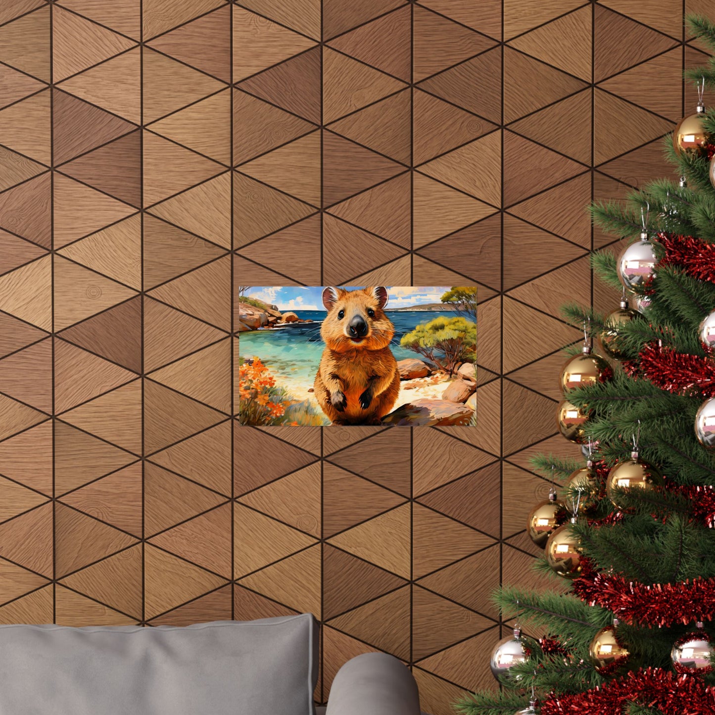 Quokkas at Rottnest Island Western Australia Print |  Unique Painting Print | Style 1 | Wall Art | Wall Print
