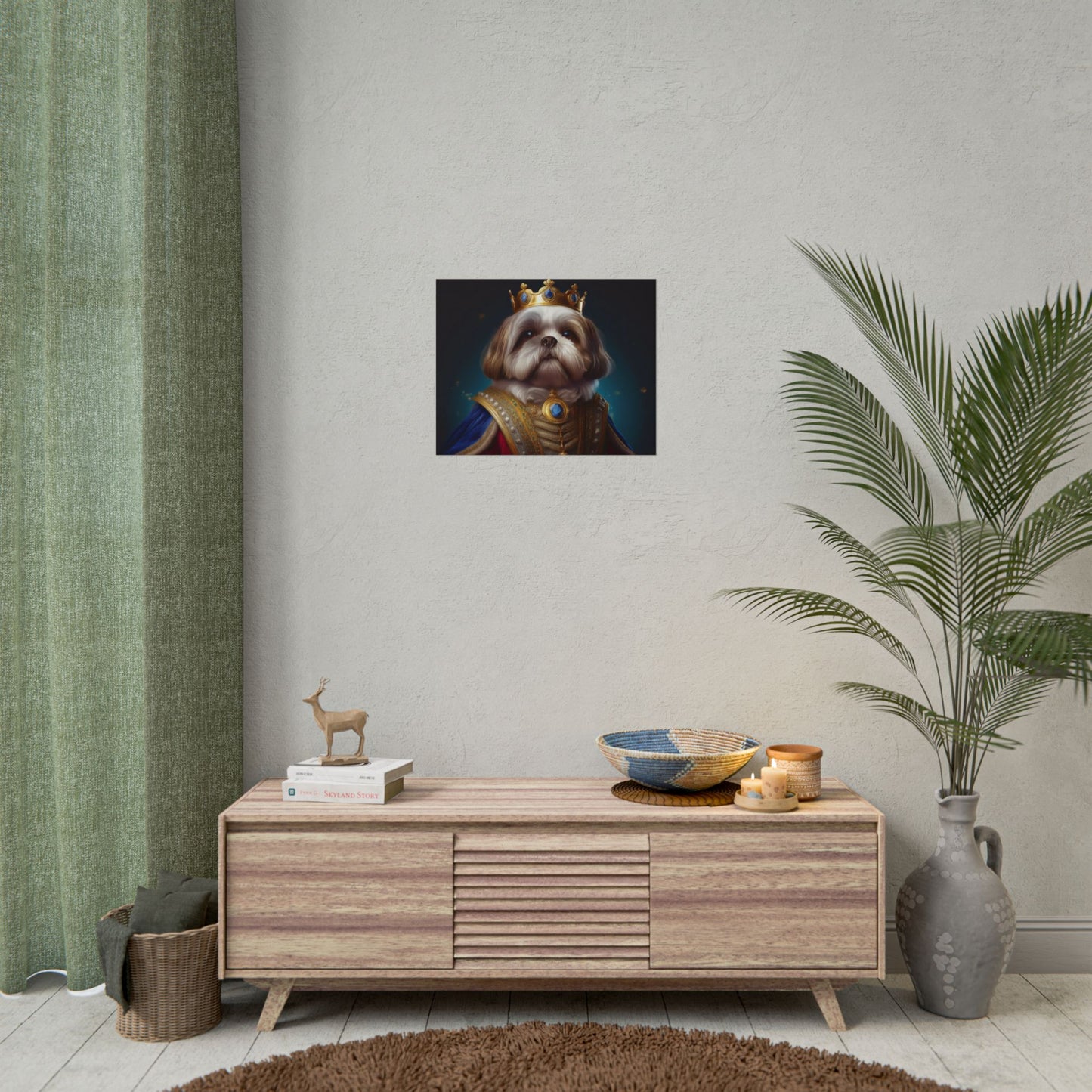 Shih Tzu Renaissance Pet Portrait Print | Dog Lover Wall Art | Dog Memorial Gift | Wall Art | Wall Print
