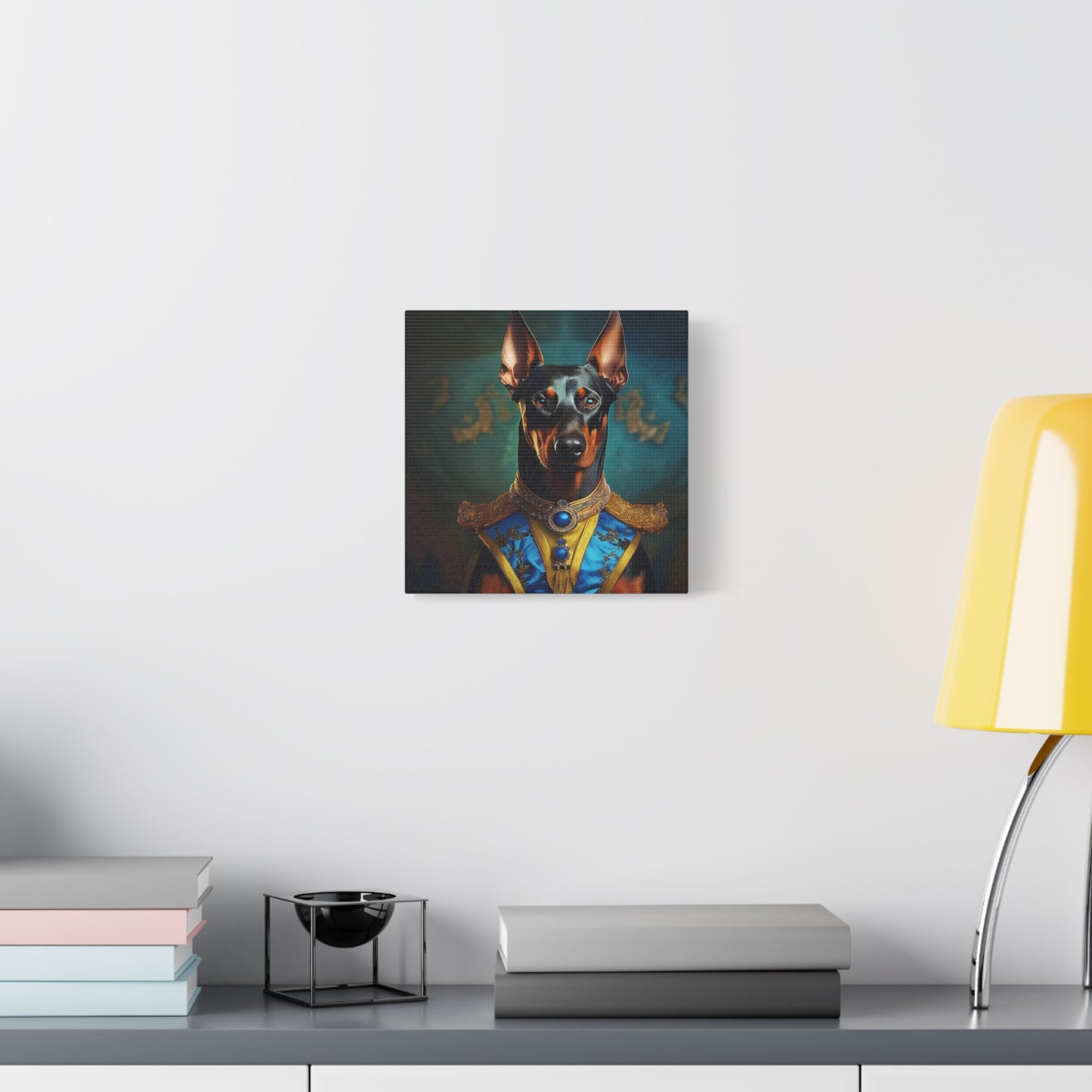 Doberman Pinscher Renaissance Pet Portrait on Canvas | wall art | wall print | Dog Art