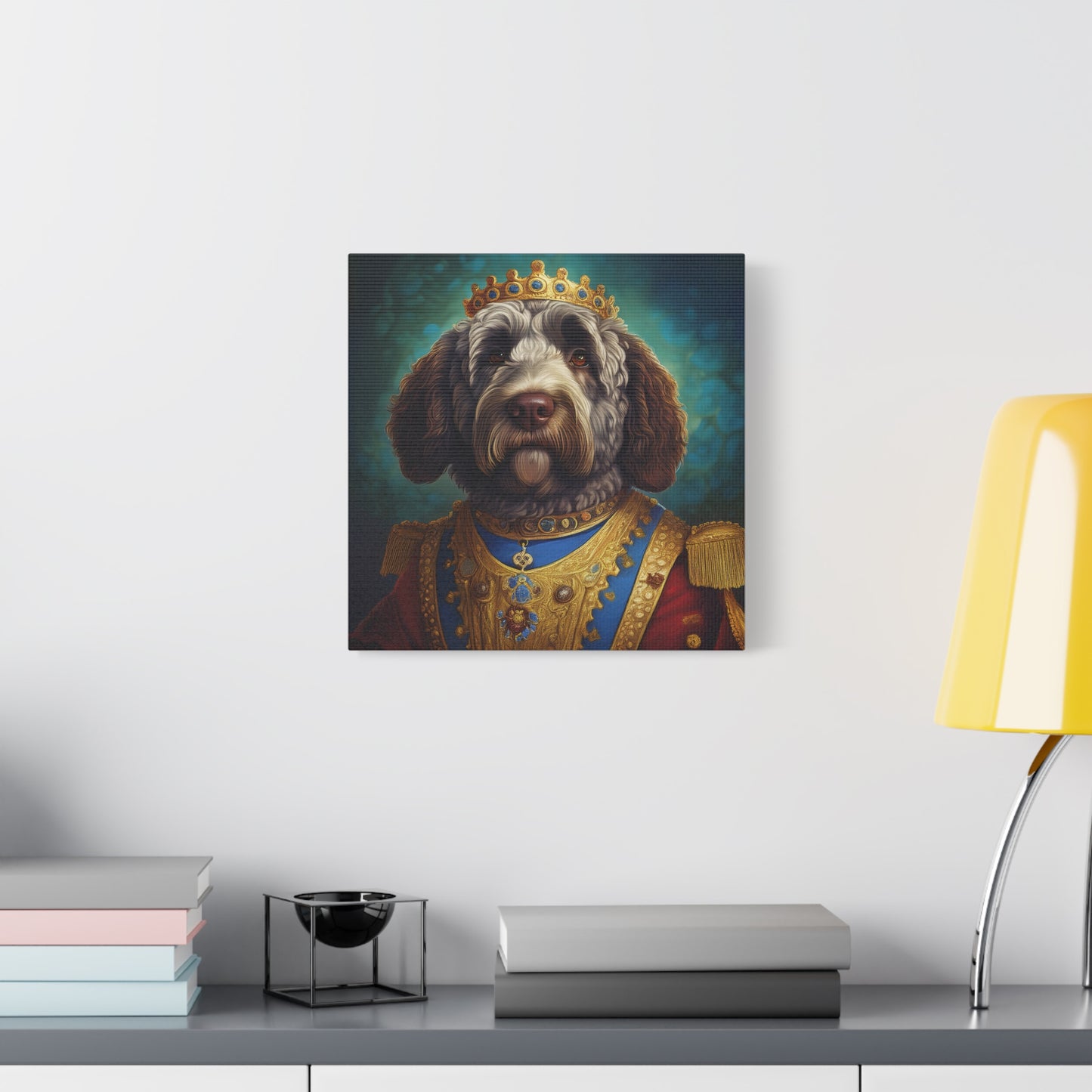 Portuguese Water Dog Renaissance Pet Portrait on Canvas | wall art | wall print
