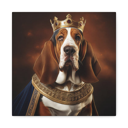 Bassett Hound Renaissance Pet Portrait on Canvas | Wall art | wall print | Dog Art