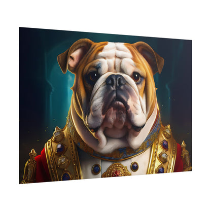 English Bulldog Renaissance  Dog Pet Portrait Print | Wall Art | Wall Print