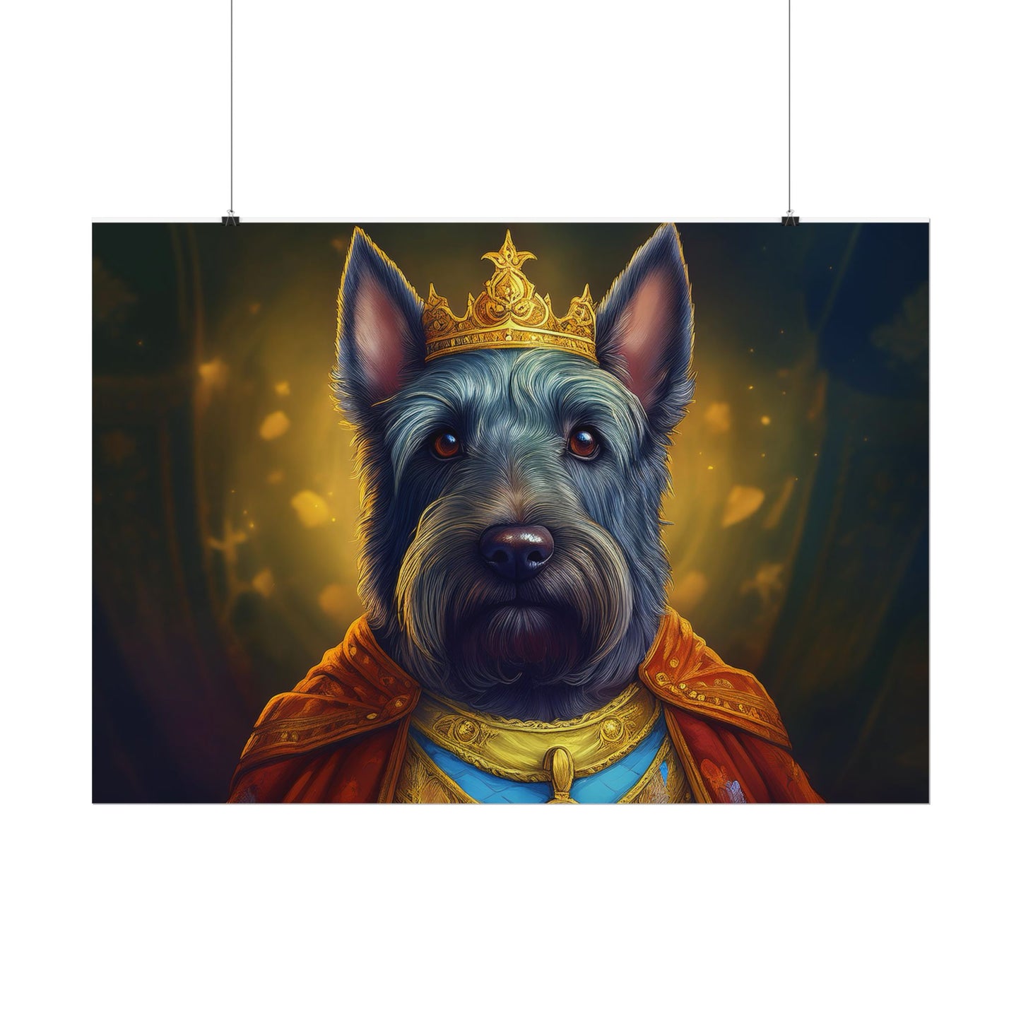 Scottish Terrier Renaissance Pet Portrait Print, Dog Lover Wall Art, Animal Artwork, wall prints, wall art, Dog Memorial Gift