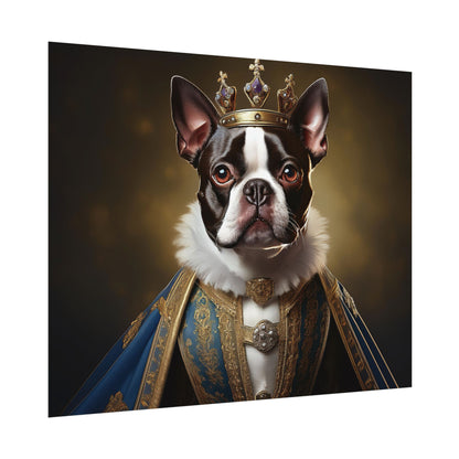Boston Terrier Renaissance Dog Portrait Art Print, Wall Decor Gift, Animal Lover Home Decor, Dog Wall Art