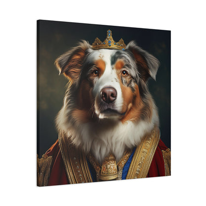 Australian Shepherd Pet Portrait Renaissance - Canvas, wall art, wall print, dog art, dog print