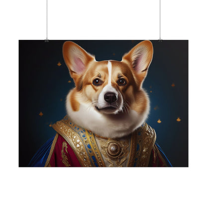 Pembroke Welsh Corgi Renaissance Pet Portrait Print | Wall Art | Wall Print | Dog Art