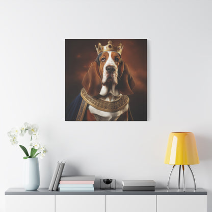 Bassett Hound Renaissance Pet Portrait on Canvas | Wall art | wall print | Dog Art