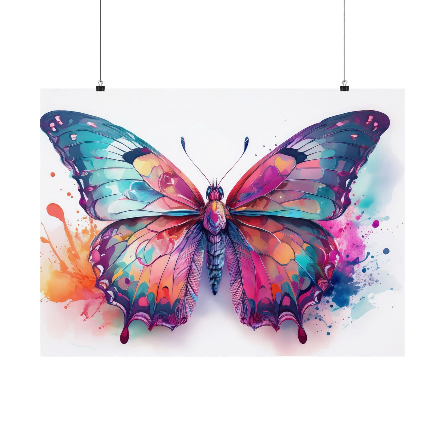 Colorful Butterfly Alcohol Ink Wall Art | Butterfly wall art | Wall Art | Wall Print