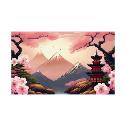 Japanese Cherry Blossom Wall Art Print | Wall Art | Wall Print | Japanese Wall Art