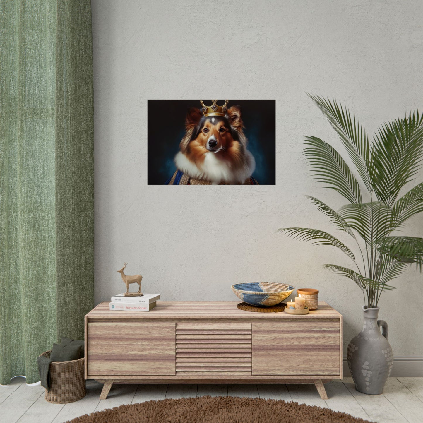Shetland Sheepdog Renaissance Dog Portrait Art Print, Wall Decor Gift, Animal Lover Home Decor, Dog Wall Art