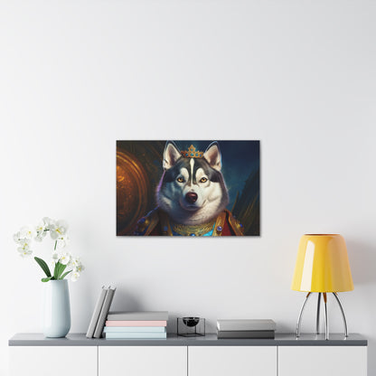 Siberian Husky Renaissance Pet Portrait on Canvas, wall art, wall print, dog portrait, dog art