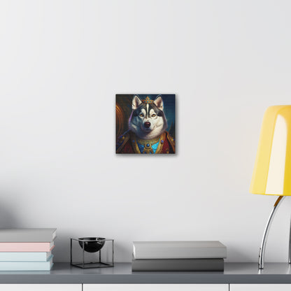 Siberian Husky Renaissance Pet Portrait on Canvas, wall art, wall print, dog portrait, dog art