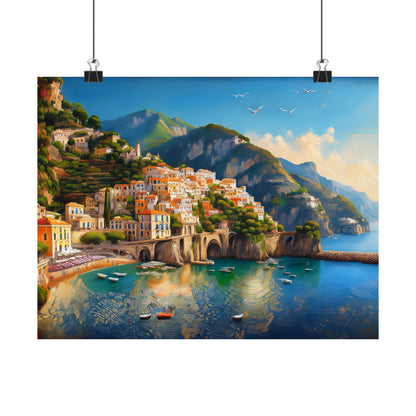 Amalfi Coast Italy Coastal Print | Style 1 | Wall Art | Wall Print