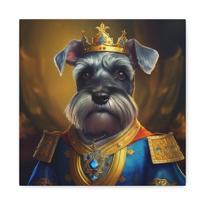 Miniature Schnauzer Renaissance Pet Portrait on Canvas | wall art | wall print | dog art