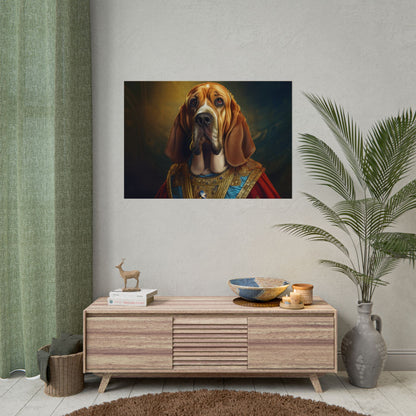 Bloodhound Renaissance Dog Portrait Art Print, Wall Decor Gift, Animal Lover Home Decor, Dog Wall Art