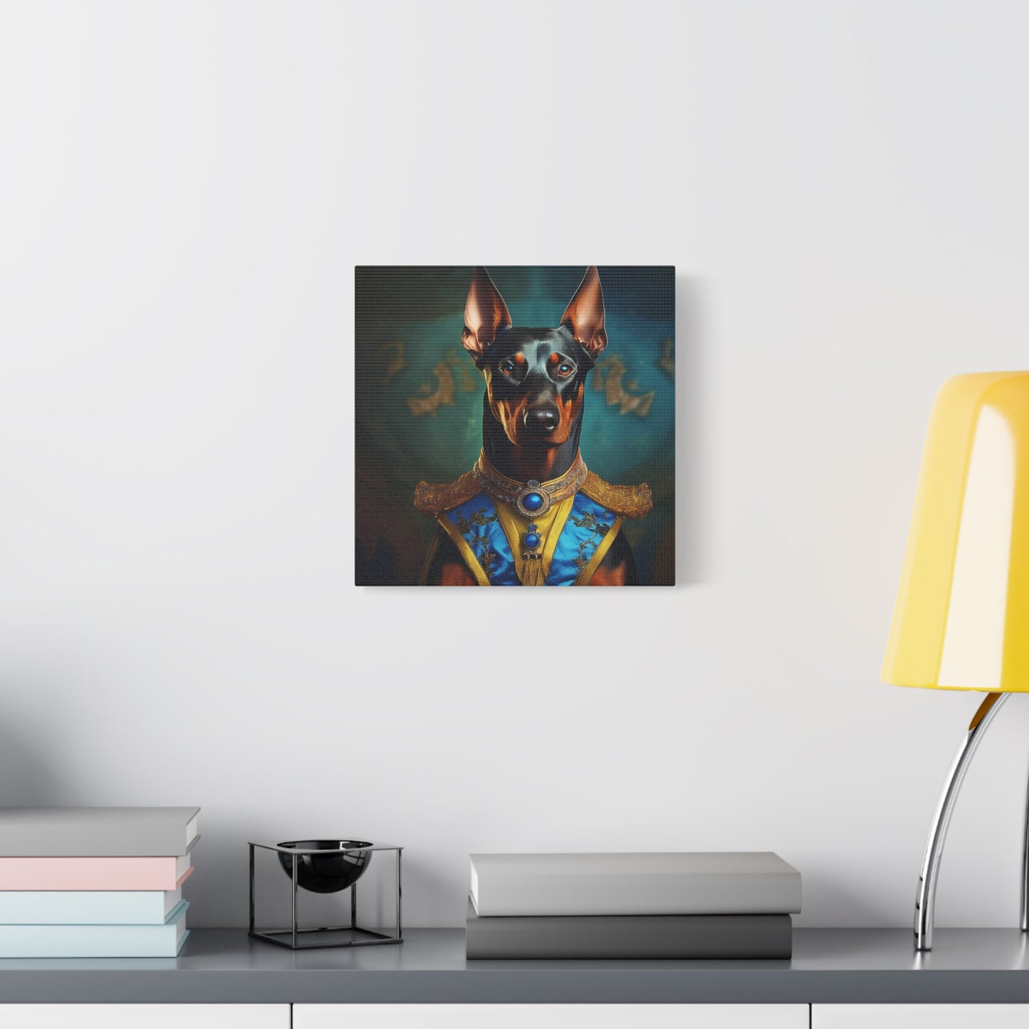 Doberman Pinscher Renaissance Pet Portrait on Canvas | wall art | wall print | Dog Art